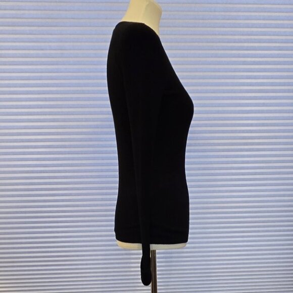 Philosophy Ribbed Black Sweater - Picture 4 of 11